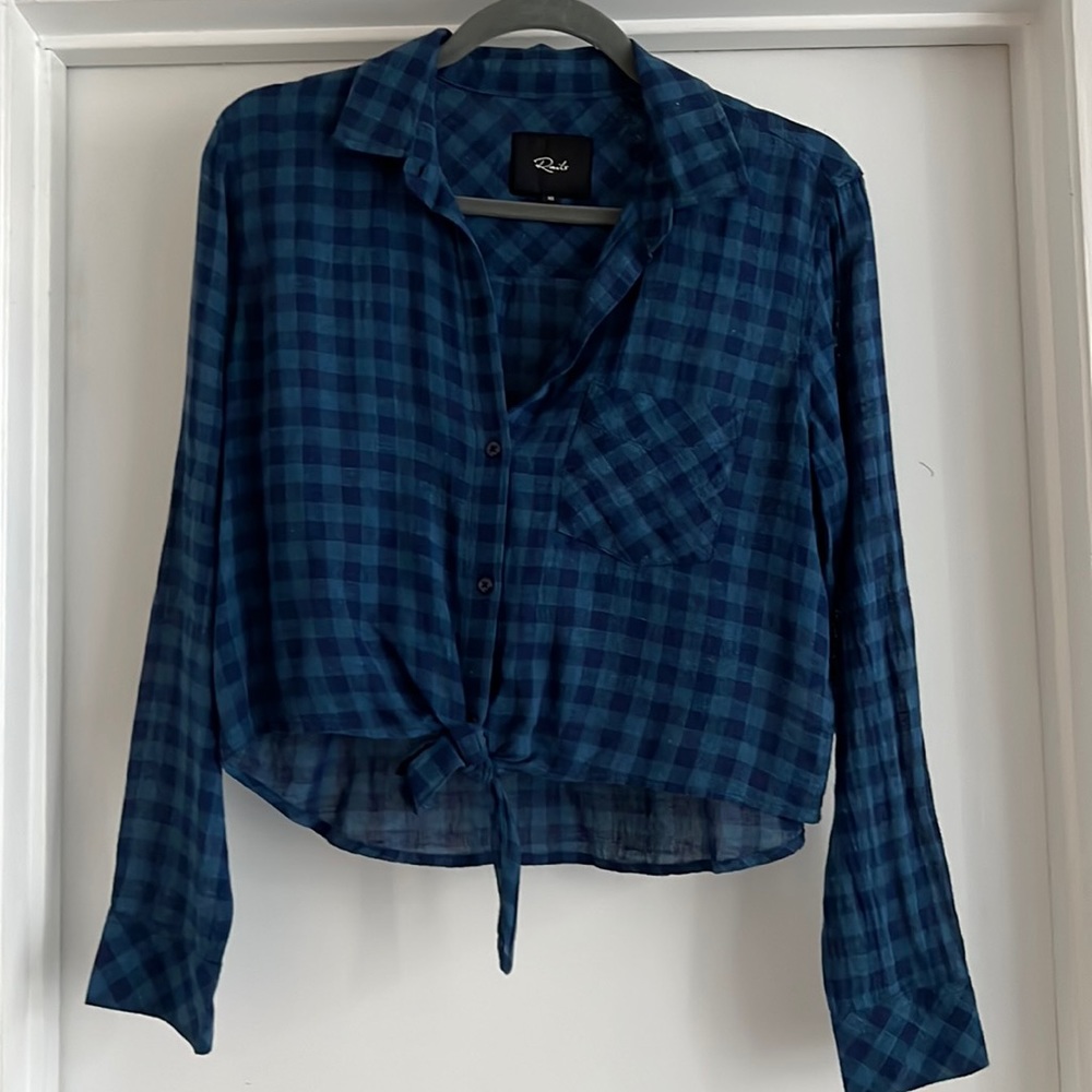 Rails tie front long sleeve shirt